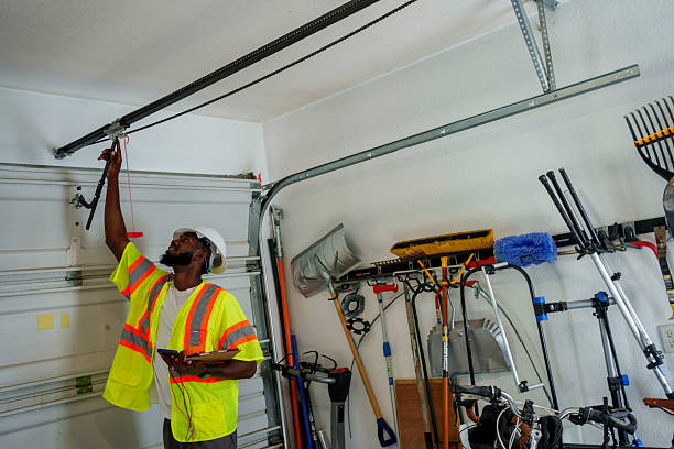Professional Garage Door Panel Replacement technician working in Ephrata, WA